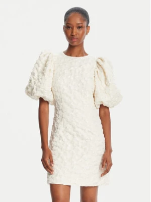 ROTATE Sukienka koktajlowa 114551857 Écru Slim Fit