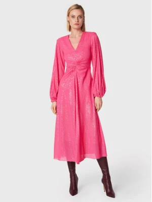 ROTATE Sukienka koktajlowa Sequins RT1959 Różowy Regular Fit