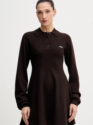 Rotate sukienka kolor brązowy mini rozkloszowana 1154881667