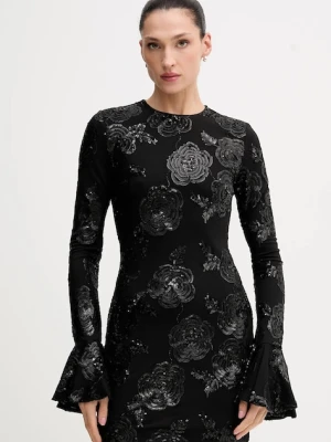 Rotate sukienka kolor czarny mini dopasowana 114928100