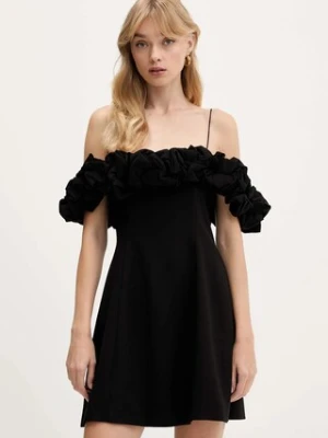Rotate sukienka kolor czarny mini rozkloszowana 114670100