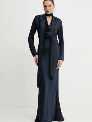 Rotate sukienka kolor granatowy maxi prosta 1154392318