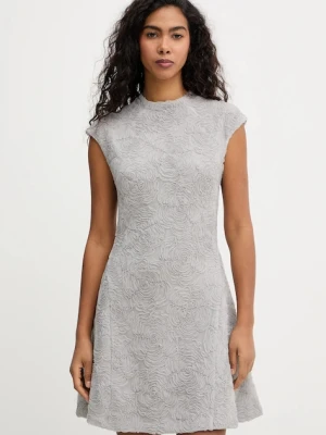 Rotate sukienka kolor szary mini rozkloszowana 1152301210