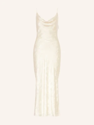 Rotate Sukienka Satynowa Z Żakardem weiss