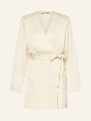 Rotate Sukienka Z Satyny W Stylu Kopertowym weiss