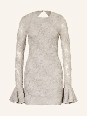 Rotate Sukienka Z Siateczki Z Falbanami grau