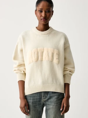 Rotate sweter damski wełniany beżowy