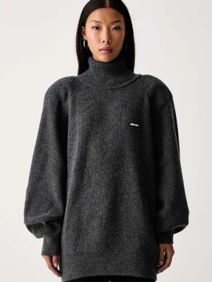 Rotate sweter damski wełniany szary