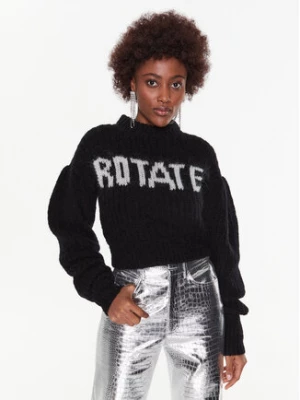 ROTATE Sweter Knit Puff-Sleeve RT2286 Czarny Regular Fit