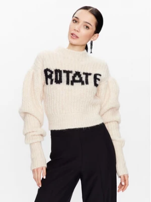 ROTATE Sweter Knit Puff Sleeve RT2287 Écru Regular Fit