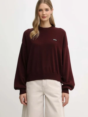 Rotate sweter wełniany damski kolor bordowy lekki 1147522734