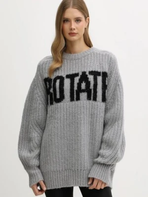 Rotate sweter z dodatkiem wełny damski kolor szary 114641039
