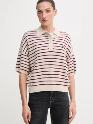 Rotate sweter z domieszką wełny damski kolor beżowy lekki 1143041764