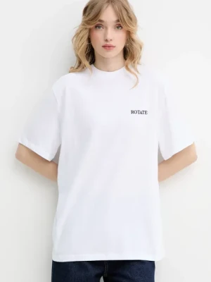 Rotate t-shirt bawełniany damski kolor biały 112445400