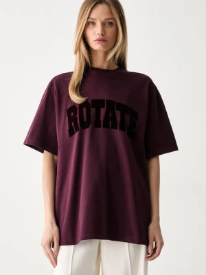 Rotate T-shirt damski bawełniany fioletowy