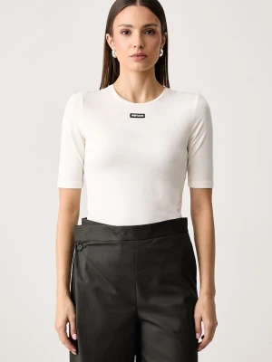 Rotate T-shirt damski beżowy