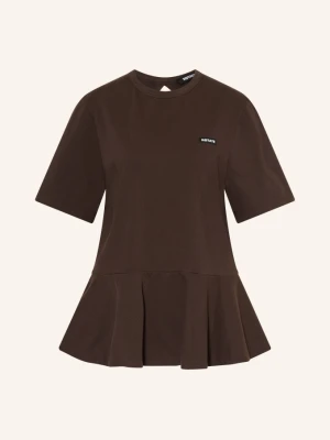 Rotate T-Shirt Z Wycięciem braun CIEMNOBRĄZOWY