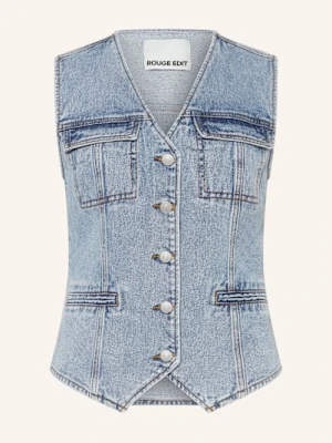 Rouge Vila Kamizelka Jeansowa blau