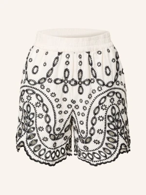 Rouge Vila Szorty Z Dziurkowanej Koronki weiss
