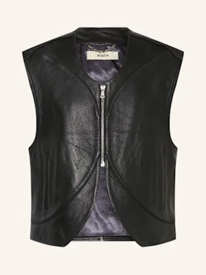 Rough. Kamizelka Skórzana schwarz