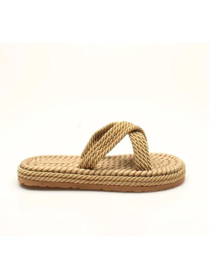 Rovigo Klapki w kolorze beżowym rozmiar: 38