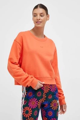 Roxy bluza bawełniana damska kolor pomarańczowy gładka