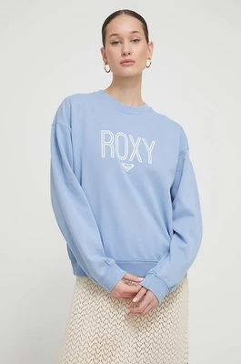 Roxy bluza damska kolor niebieski z nadrukiem ERJFT04802