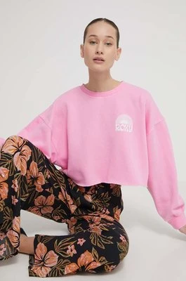 Roxy bluza damska kolor różowy z nadrukiem ARJFT04239
