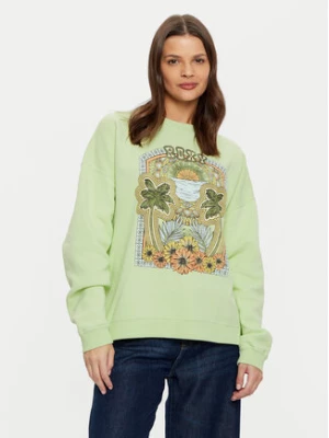 Roxy Bluza Lineup ERJFT04864 Zielony Relaxed Fit