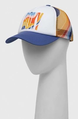 Roxy czapka z daszkiem kolor biały wzorzysta