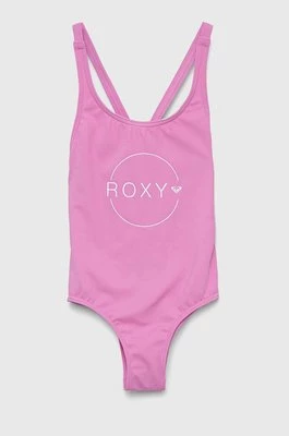 Roxy jednoczęściowy strój kąpielowy dziecięcy kolor różowy