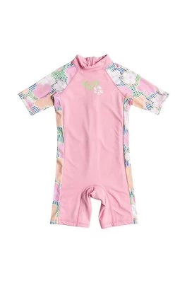 Roxy jednoczęściowy strój kąpielowy dziecięcy TINY FLOWER kolor różowy