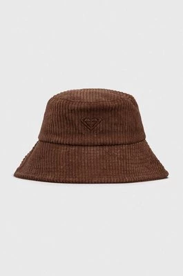 Roxy kapelusz sztruksowy kolor brązowy