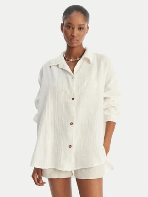 Roxy Koszula Morning Time ERJWT03674 Écru Relaxed Fit