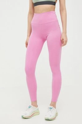 Roxy legginsy treningowe Heart Into It x Mizuno kolor różowy gładkie