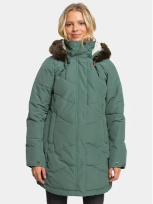 Roxy Płaszcz zimowy Ellie Jk Otlr ERJJK03554 Zielony Regular Fit