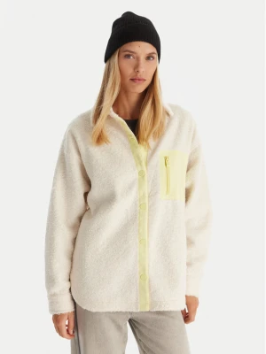 Roxy Polar Chloe Kim Polar Shacket ERJPF03231 Écru Regular Fit Kremowy