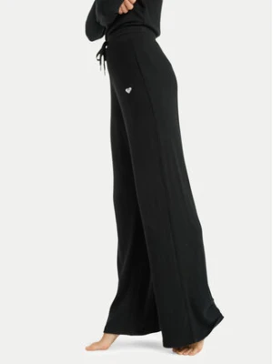 Roxy Spodnie dresowe Rise & Vibe New Rib ERJNP03673 Czarny Relaxed Fit