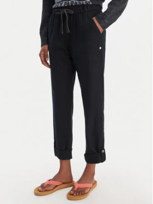 Roxy Spodnie materiałowe On The Seashore ERJNP03294 Czarny Regular Fit