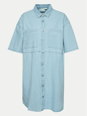 Roxy Sukienka jeansowa Pacific Night ERJDD03005 Niebieski Relaxed Fit