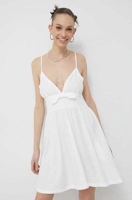 Roxy sukienka kolor biały mini rozkloszowana