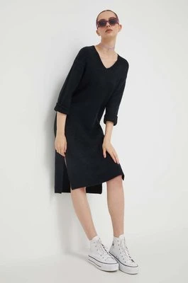 Roxy sukienka kolor czarny mini oversize