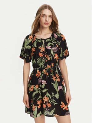 Roxy Sukienka letnia ERJWD03869 Czarny Regular Fit