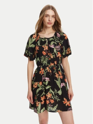 Roxy Sukienka letnia ERJWD03869 Czarny Regular Fit