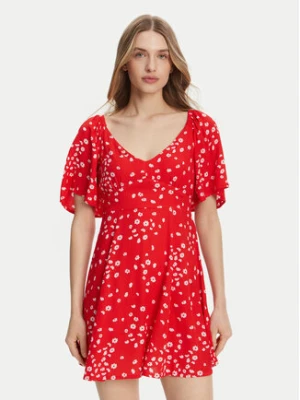 Roxy Sukienka letnia ERJWD03880 Czerwony Regular Fit