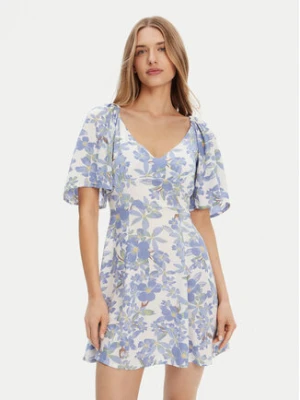 Roxy Sukienka letnia Mercado Mini Crepe ERJWD03868 Biały Regular Fit