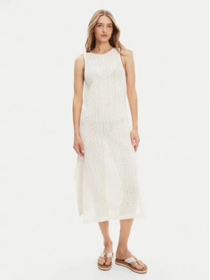 Roxy Sukienka plażowa ERJX603455 Écru Regular Fit Kremowy
