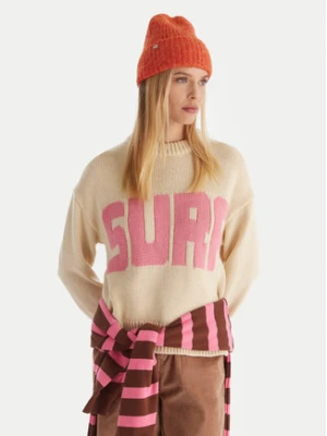 Roxy Sweter Exploring Heart ERJSW03674 Beżowy Regular Fit