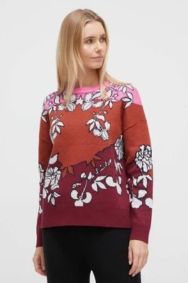 Roxy sweter z domieszką wełny x Rowley damski kolor bordowy