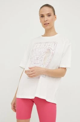 Roxy t-shirt bawełniany 6109100010 kolor biały